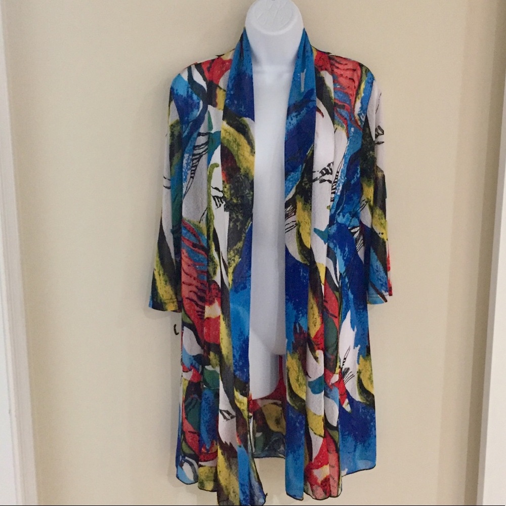 Multi colored cover/kimono XL